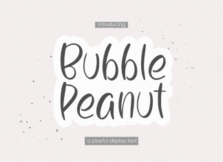 Bubble Peanut Display Font
