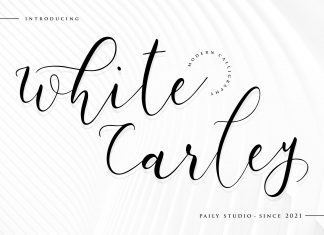 White Carley Calligraphy Font