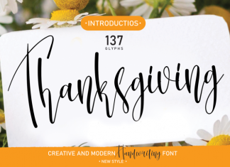 Thanksgiving Script Font