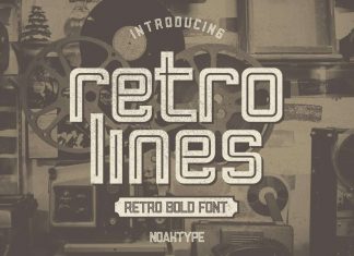 Retro Lines Display Font