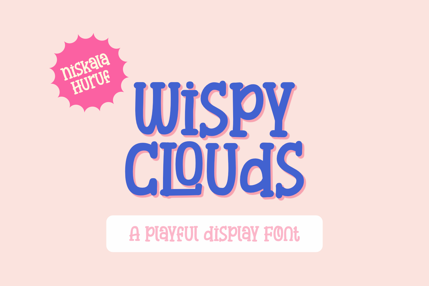 Wispy Clouds Display Font
