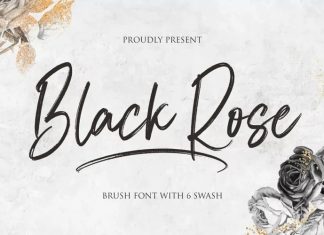 Black Rose Brush Font