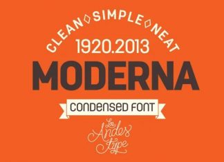 Moderna Condensed Sans Serif Font