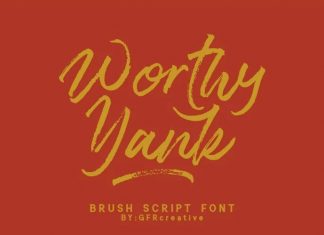 Worthy Yank Brush Font