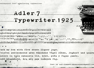 Adler 7 Typewriter 1925 Font