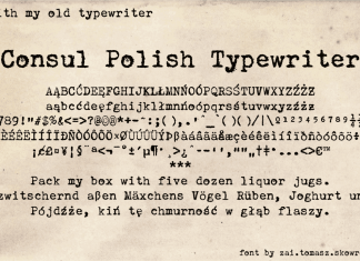 Consul Polish Typewriter Font