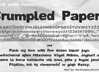 Crumpled Paper Display Font