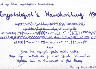Cryptologist's Handwriting 1905 Font