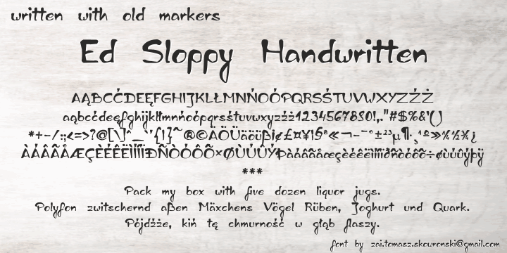 Ed Sloppy Handwritten Font