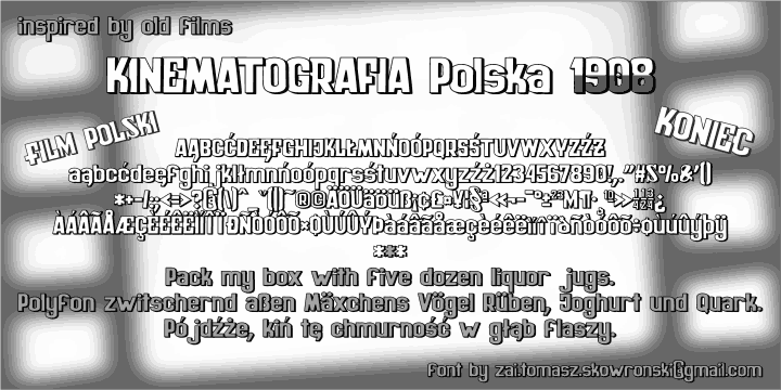 Kinematografia Polska 1908 Font