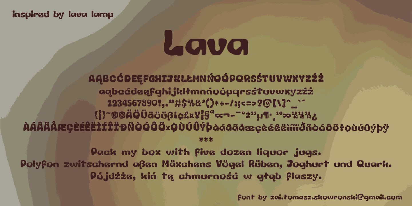 Lava Display Font