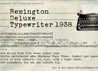 Remington Deluxe Typewriter 1938 Font