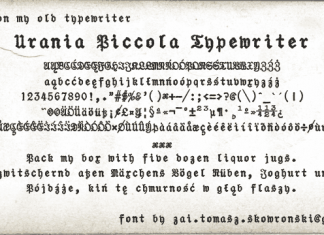 Urania Piccola Typewriter Font