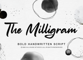 The Milligram Script Font