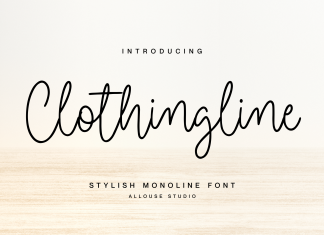 Clothingline Handwritten Font