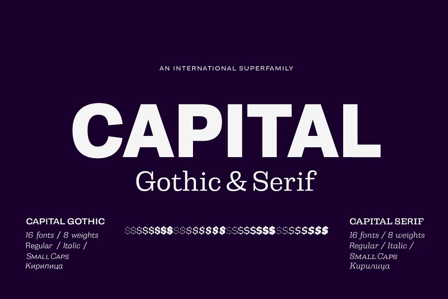 Capital Sans & Serif Font