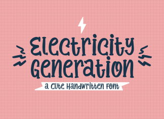 Electricity Generation Display Font