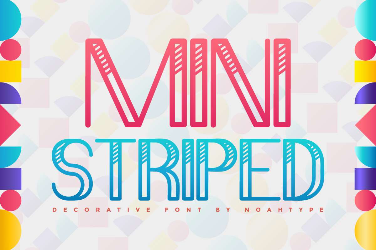 Mini Striped Font