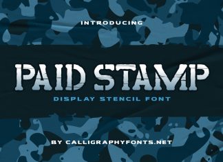 Paid Stamp Display Font