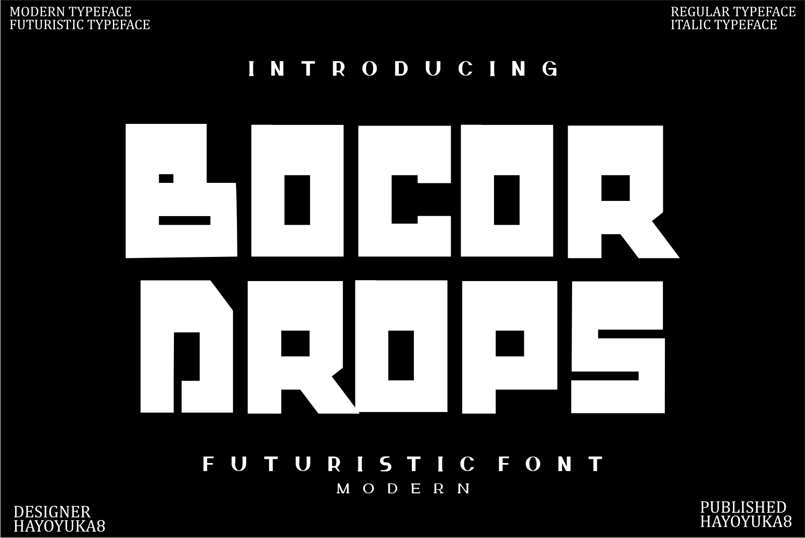 Bocor Drops Display Font