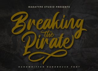 Breaking Pirate Brush Font