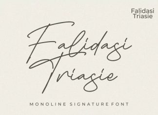 Falidasi Triasie Handwritten Font