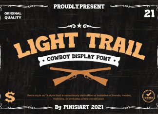 Light Trail Display Font