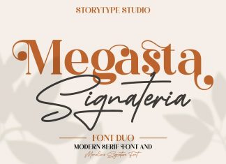 Megasta Signateria Font Duo