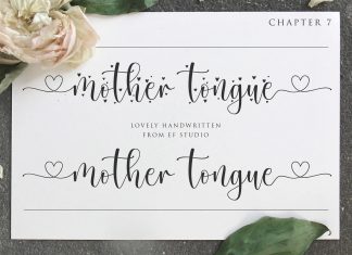 Mother Tongue Calligraphy Font