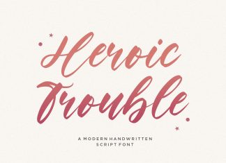 Heroic Trouble Script Font