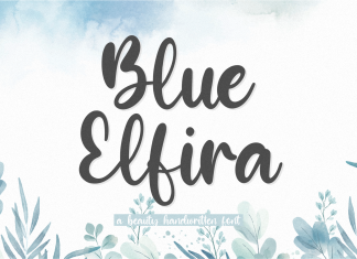 Blue Elfira Script Font