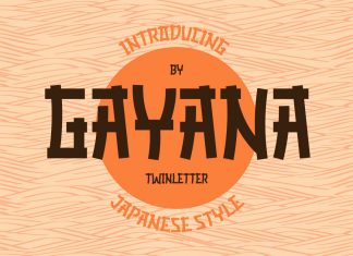 GAYANA Faux Japanese Font