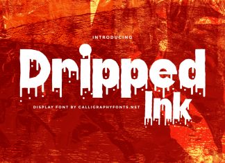 Dripped Ink Display Font