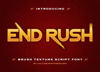 End Rush Display Font