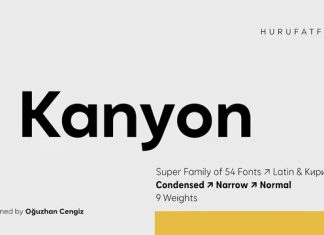 Kanyon Sans Serif Font