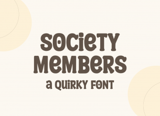 Society Members Display Font