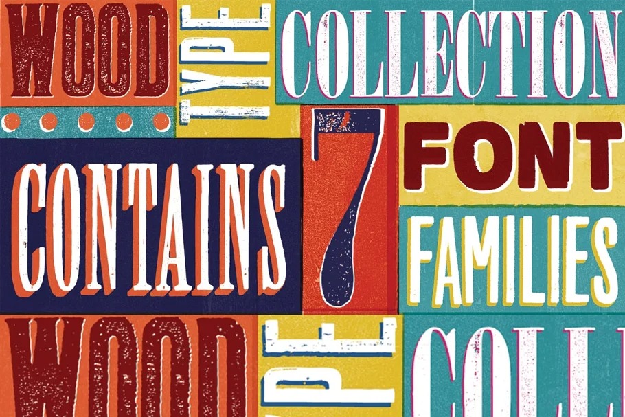 WOOD TYPE COLLECTION Display Font