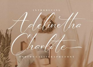 Adelinetha Charlote Calligraphy Font
