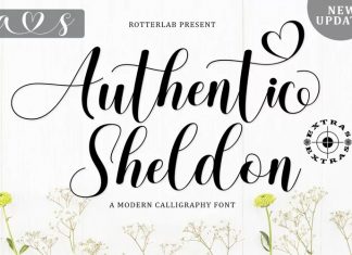 Authentic Sheldon Calligraphy Font