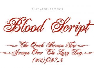 Blood Script Font