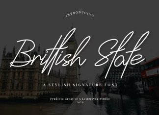 Brittish State Handwritten Font