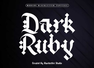 Dark Ruby Blackletter Font