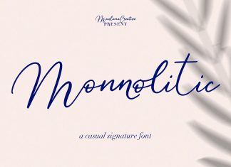 Monnolitic Script Font