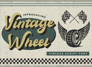 Vintage Wheel Script Font
