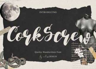 CorkScrew Script Font