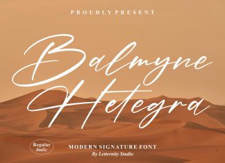 Balmyne Hetegra Script Font