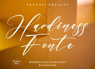 Hardiness Fonte Script Font