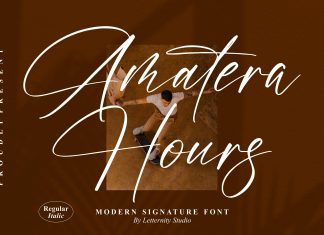 Amatera Hours Script Font