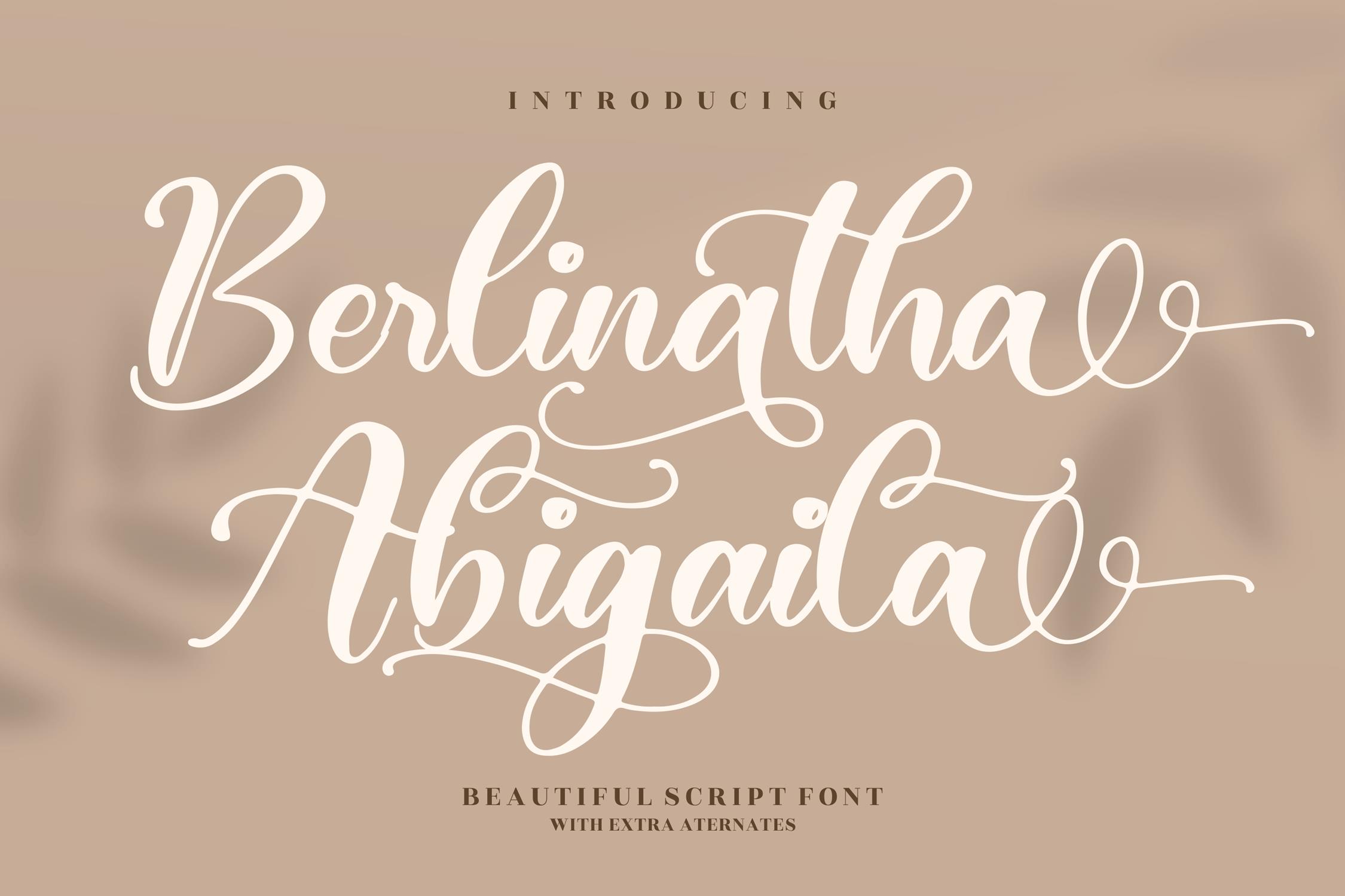 Berlinatha Abigaila Script Font