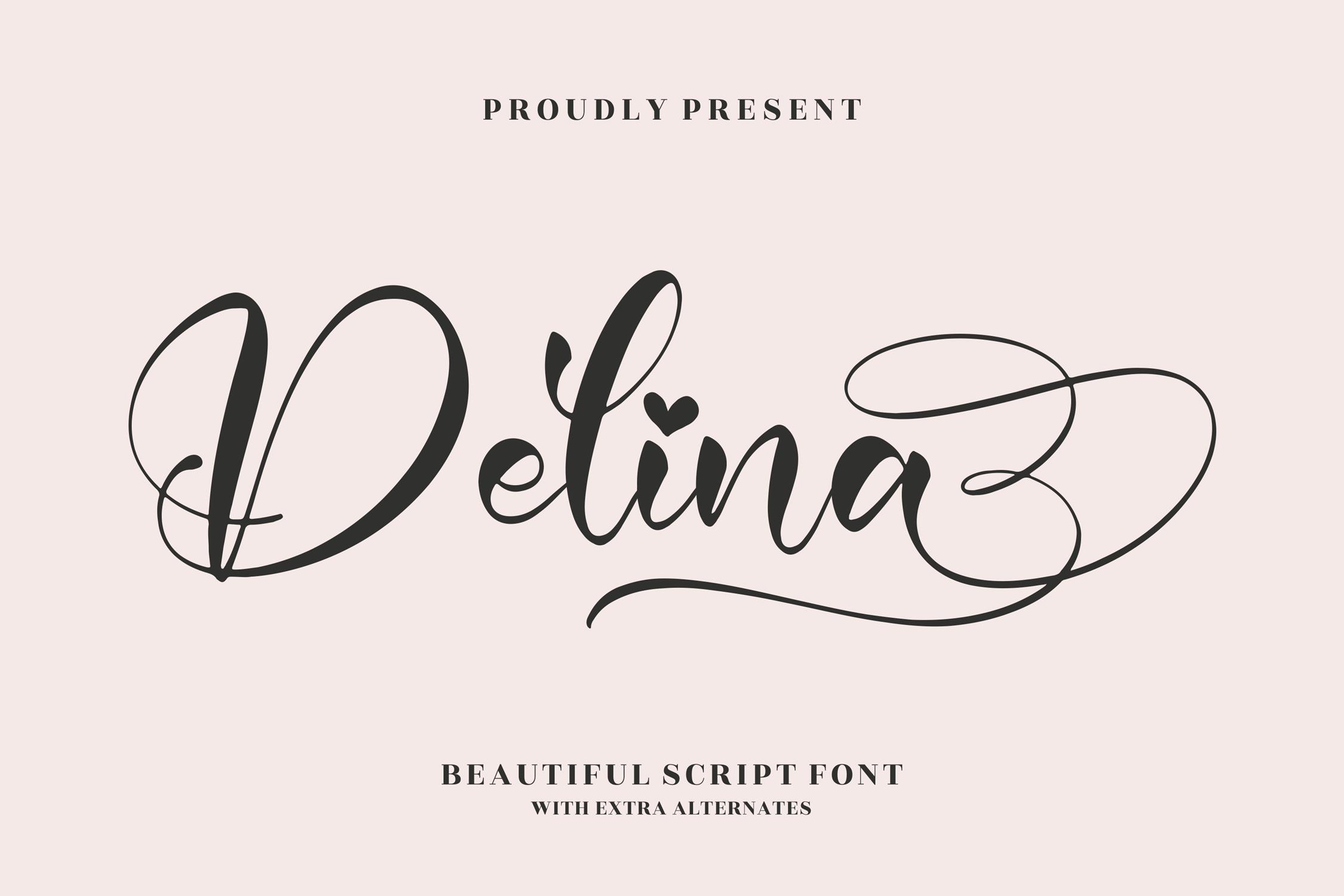 Delina Script Font